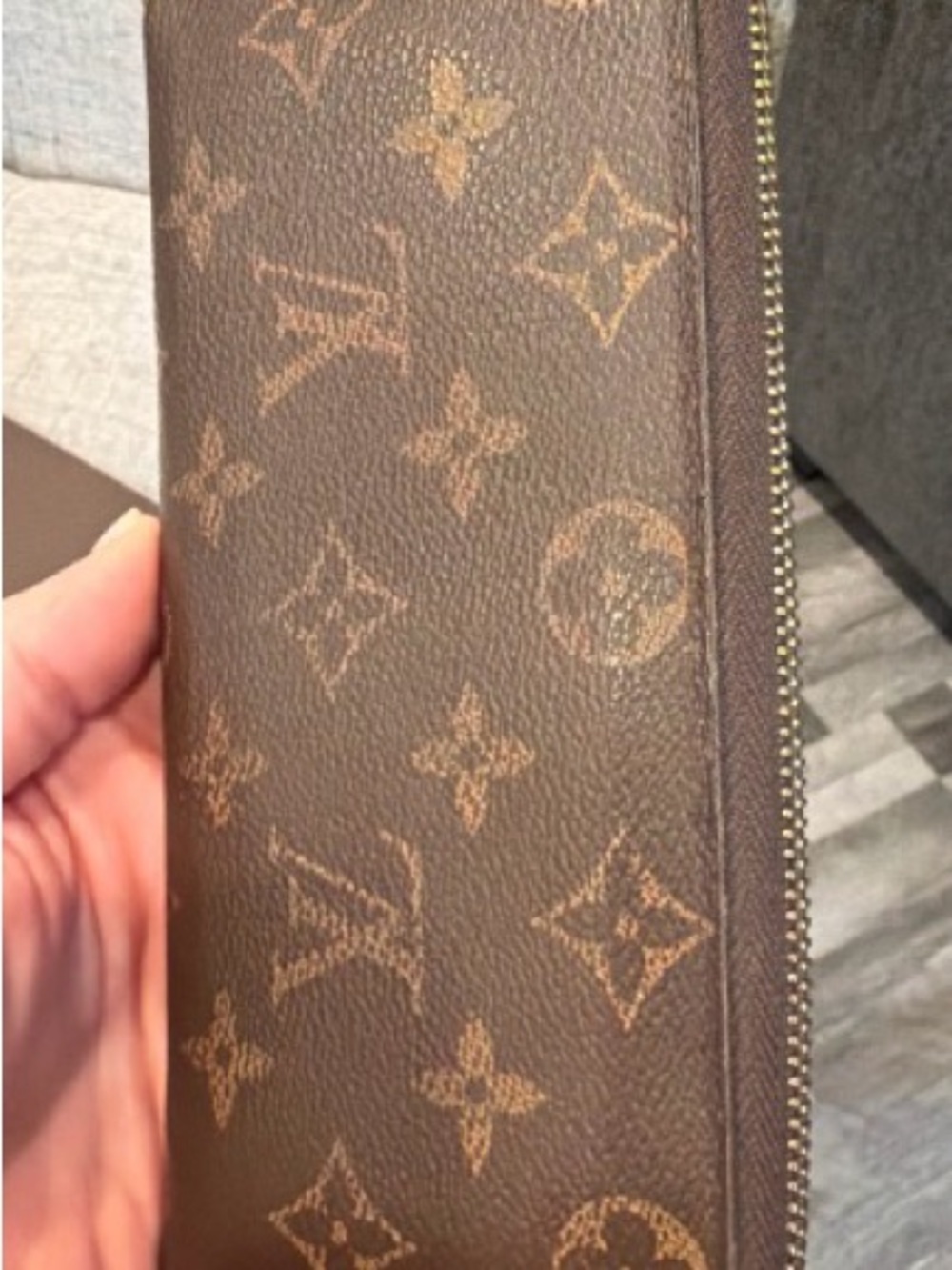 Louis Vuitton Monogram Zip Wallet - Brown and Tan - Picture 7 of 7